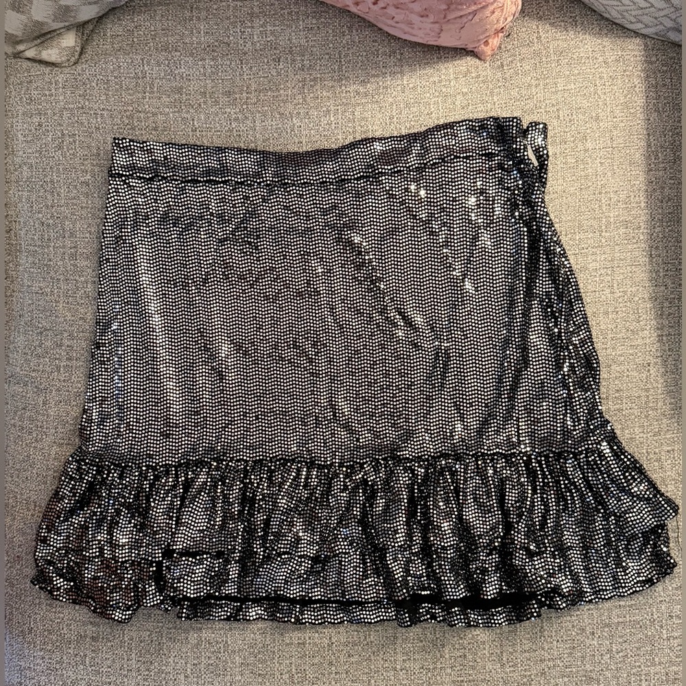 MICHAEL KORS Mirror Dot Jersey Tiered Ruffle Skirt